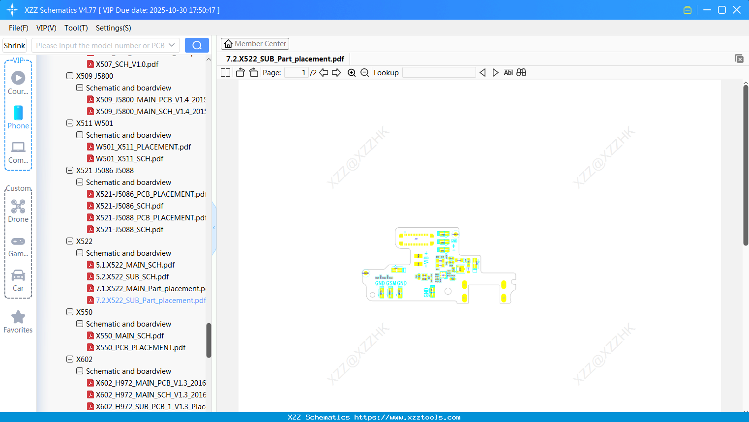 Infinix 7.2.X522_SUB_Part_placement